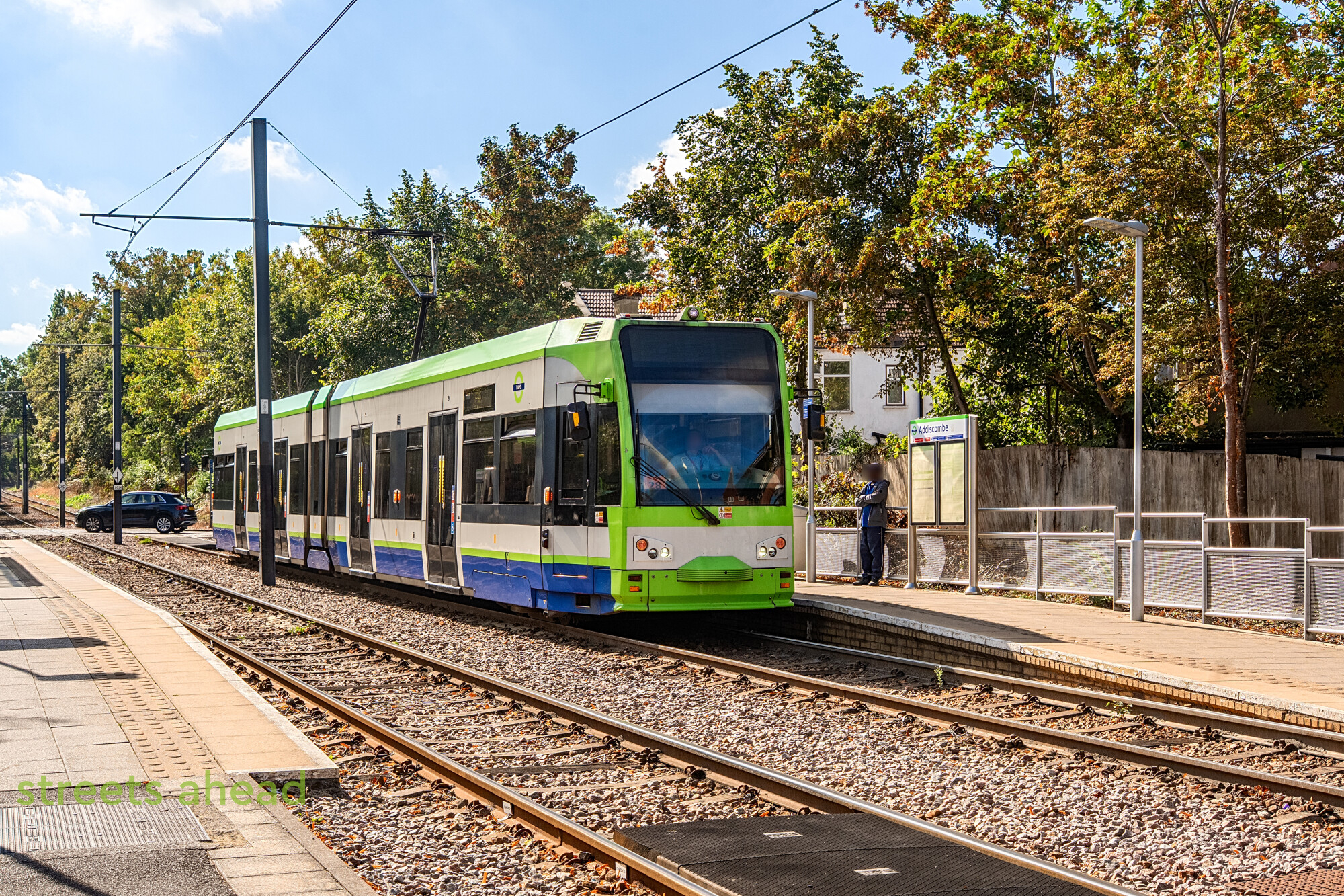 London tram at Addiscombe tram stop