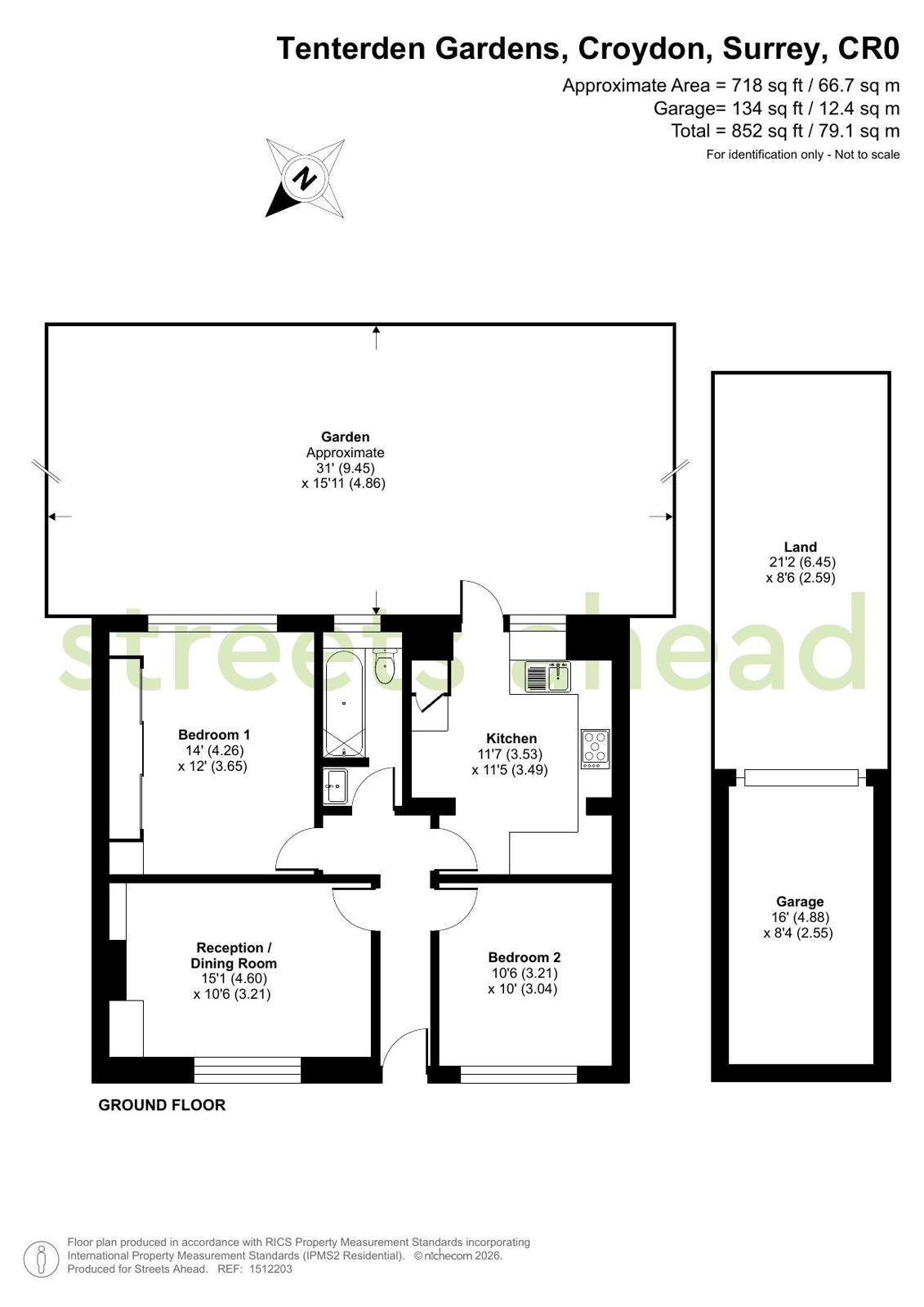Tenterden Gardens, Croydon, Surrey floor plan 1
