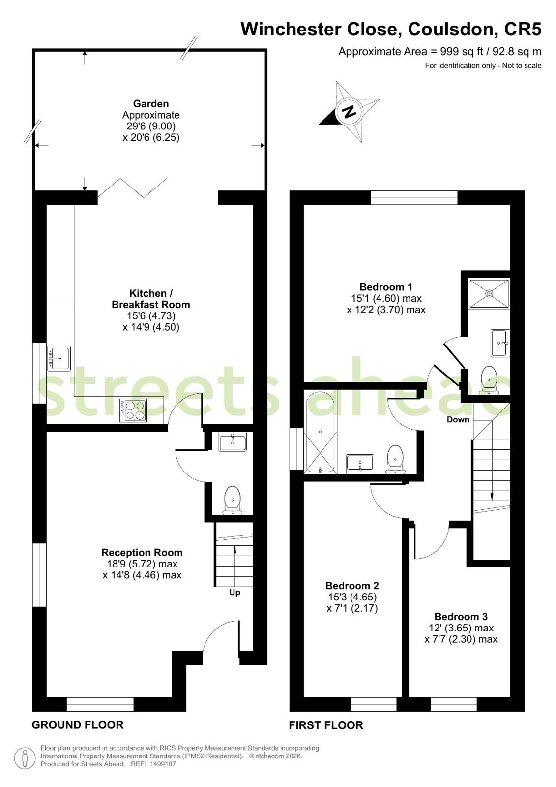 Winchester Close, Coulsdon floor plan 1